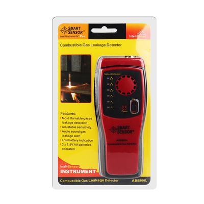 AS8800L Gas Analyzer Combustible Gas Detector Port Natural Gas Flammable Leak Location Determine Meter Tester Noise Light Alarm AS8800L AS8800L